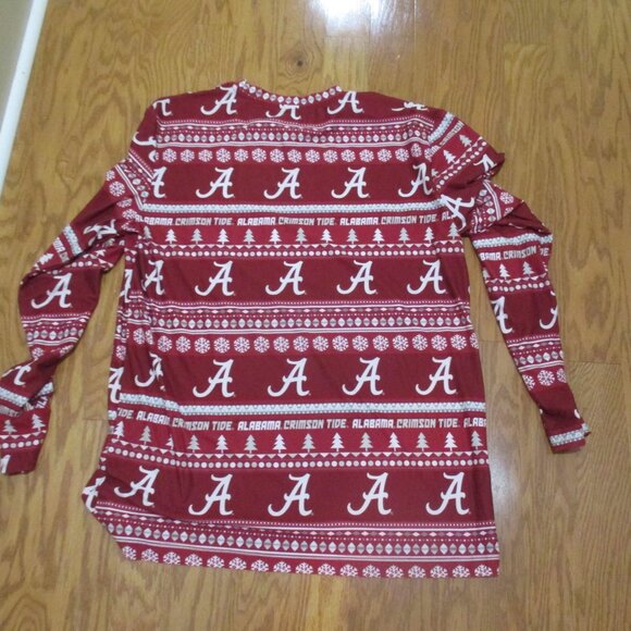 Alabama Crimson Tide red long sleep shirt long Sleeve Size L with A logo - Picture 5 of 6